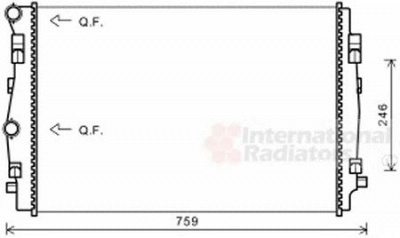 VAN WEZEL 58002344 -  Радиатор, охлаждение двигателя
